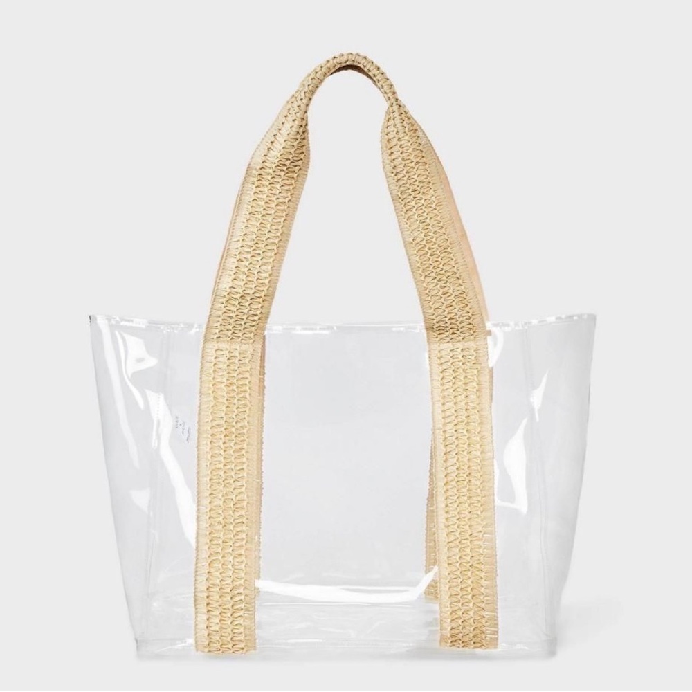 SHADE & Shore Wipeable Tote Hand Bag- Clear